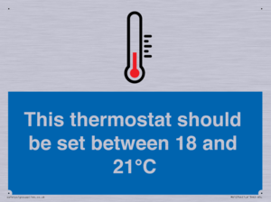 This thermostat should be set between 18 and 21°C